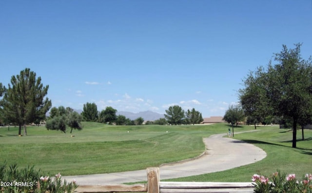 view of community featuring a lawn