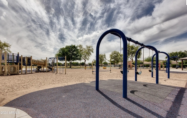 view of community with a playground