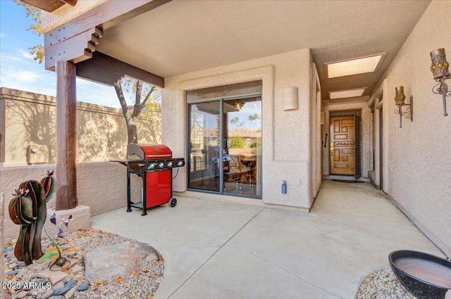 view of patio / terrace with area for grilling