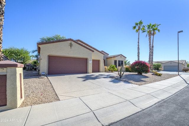 view of front of home featuring a garage