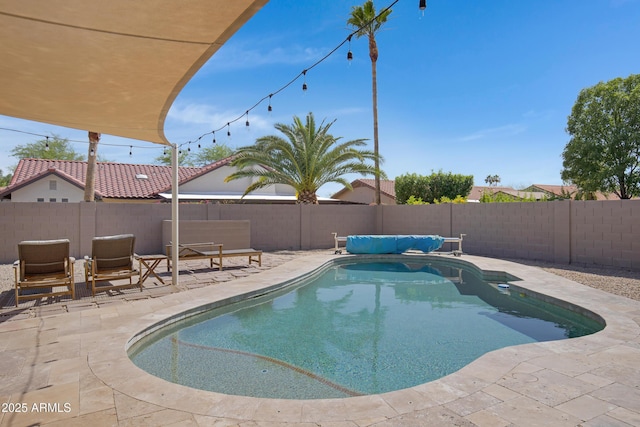 1231 E Sunburst Ln, Tempe, AZ 85284 - view of pool featuring a patio area and a fenced backyard
