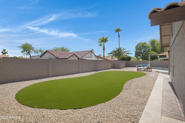 1231 E Sunburst Ln, Tempe, AZ 85284 - fenced backyard featuring a patio area