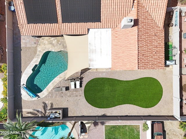1231 E Sunburst Ln, Tempe, AZ 85284 - view from above of property with a pool area