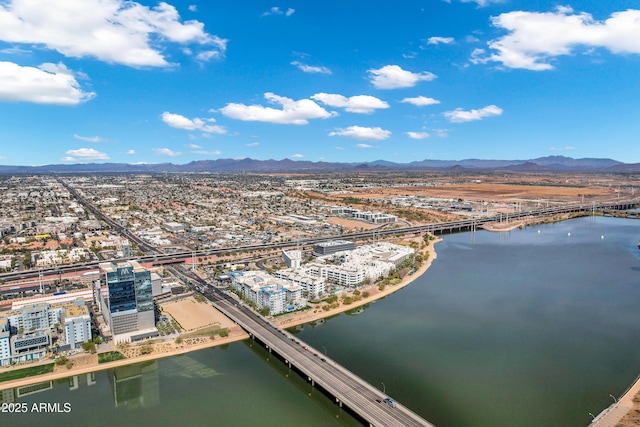 1231 E Sunburst Ln, Tempe, AZ 85284 - drone / aerial view of a water and mountain view