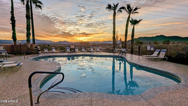 10401 N Saguaro Blvd Unit 224, Fountain Hills, AZ 85268 - community pool with fence, a patio, and a mountain view