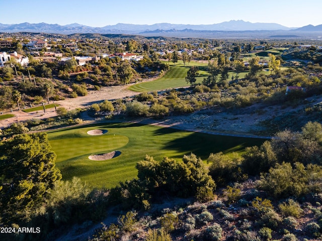 bird's eye view featuring a mountain view