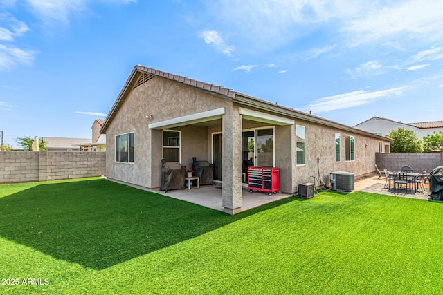7910 S 33rd Ln, Laveen, AZ 85339 - back of house featuring a patio, a fenced backyard, and stucco siding
