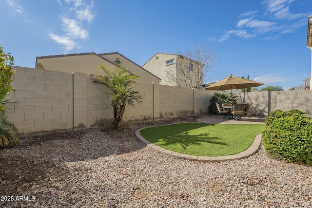 view of yard with a patio