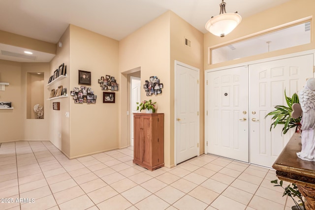 view of tiled foyer