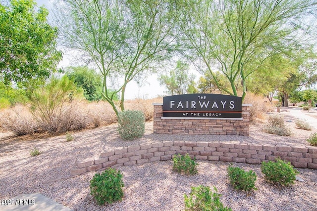 view of community sign