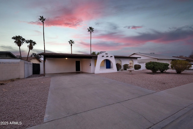 view of ranch-style house