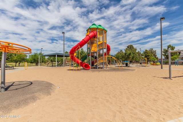 view of jungle gym