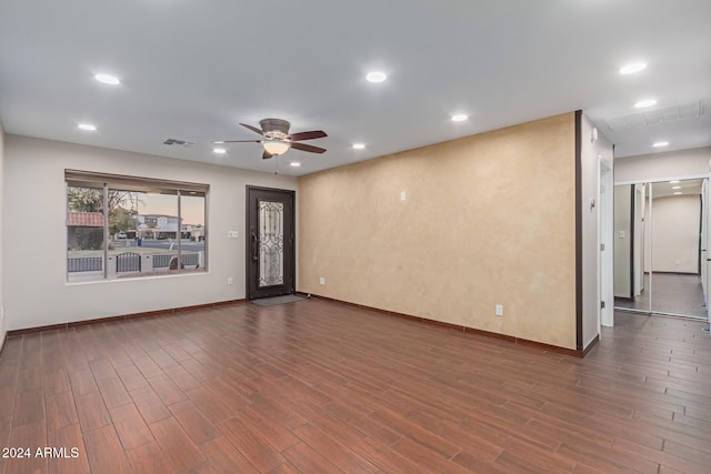 spare room featuring ceiling fan