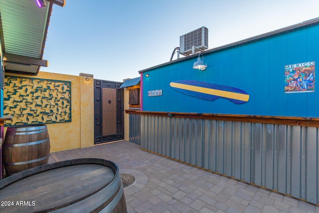 view of patio / terrace featuring central AC