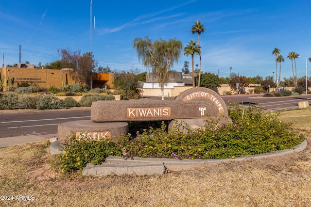 view of community sign