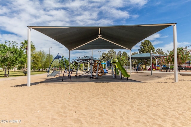 view of jungle gym