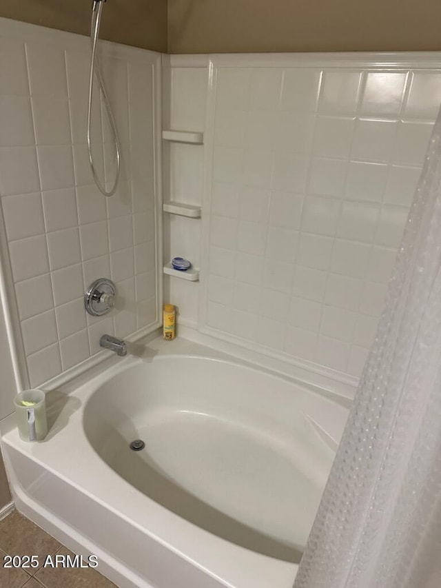 bathroom featuring shower / bath combination with curtain