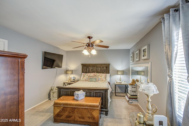 4112 E Maldonado Dr, Phoenix, AZ 85042 - bedroom featuring carpet floors, baseboards, and a ceiling fan