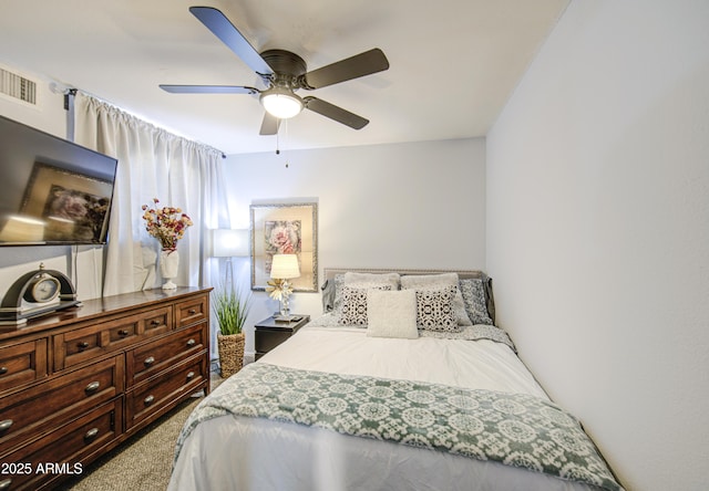 4112 E Maldonado Dr, Phoenix, AZ 85042 - bedroom featuring visible vents, a ceiling fan, and carpet floors