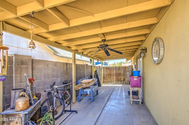 4112 E Maldonado Dr, Phoenix, AZ 85042 - view of patio / terrace featuring fence and a ceiling fan