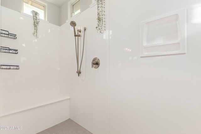 bathroom with walk in shower