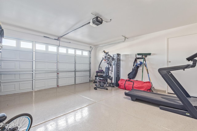 interior space featuring a garage door opener