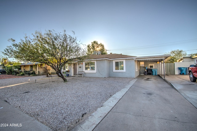 view of ranch-style home