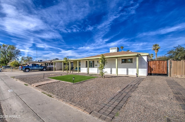 view of ranch-style home