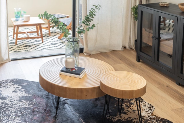 interior space featuring light wood-style flooring