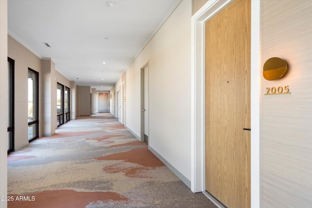 19355 N 73rd Way Unit A4004, Scottsdale, AZ 85255 - corridor with baseboards, ornamental molding, and carpet
