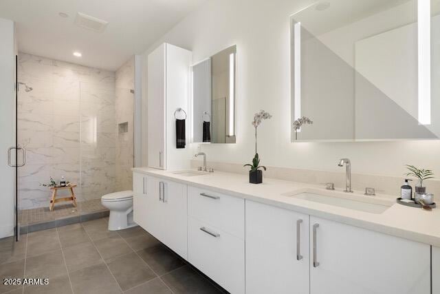 19355 N 73rd Way Unit A4004, Scottsdale, AZ 85255 - full bath featuring a sink, a stall shower, toilet, and double vanity