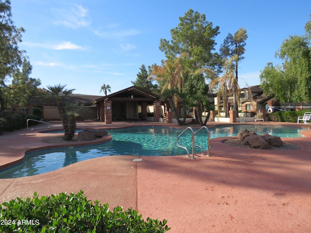 view of pool with a patio area