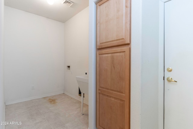 laundry area featuring hookup for an electric dryer