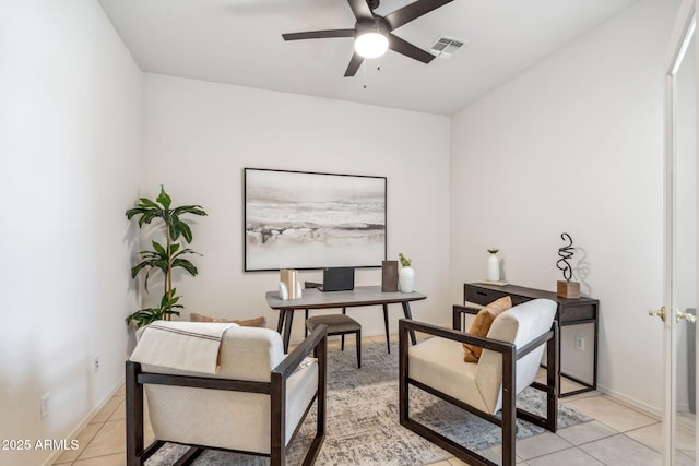 35402 N 32nd Dr, Phoenix, AZ 85086 - office featuring a ceiling fan and light tile patterned floors