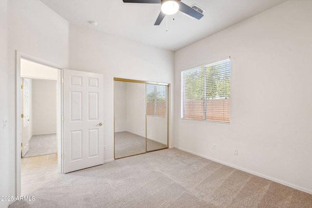 35402 N 32nd Dr, Phoenix, AZ 85086 - unfurnished bedroom with carpet, a closet, and ceiling fan