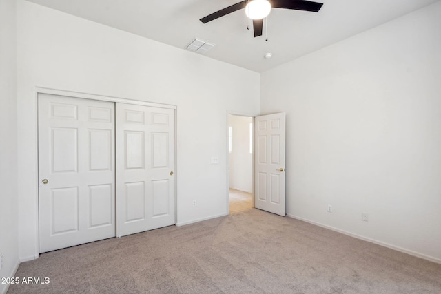 35402 N 32nd Dr, Phoenix, AZ 85086 - unfurnished bedroom featuring carpet flooring, a closet, and a ceiling fan