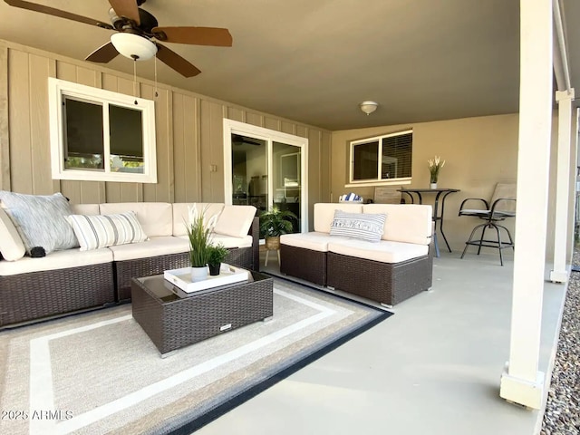2100 N Normal Ave, Tempe, AZ 85288 - view of patio with outdoor lounge area and ceiling fan