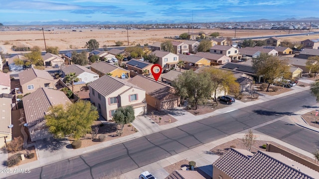 bird's eye view with a residential view