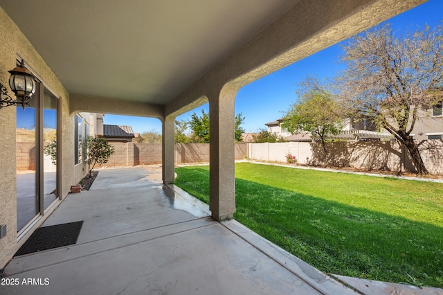 view of patio with a fenced backyard
