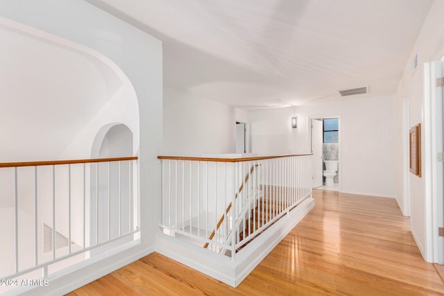 hallway featuring light hardwood / wood-style floors