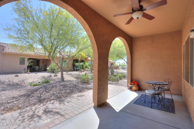 4975 W Gulch Dr, Eloy, AZ 85131 - view of patio with ceiling fan
