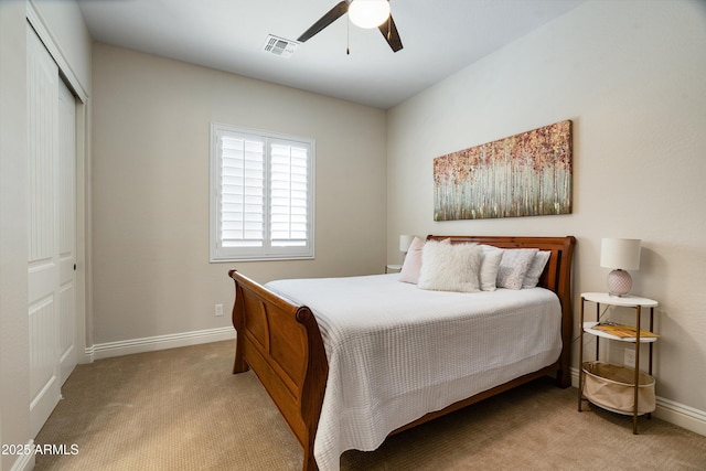 35971 N Prickley Pear Rd, Cave Creek, AZ 85331 - bedroom with a closet, carpet, baseboards, and ceiling fan