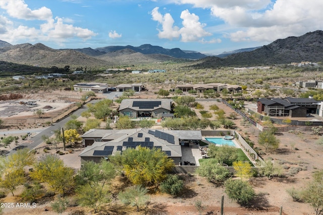 35971 N Prickley Pear Rd, Cave Creek, AZ 85331 - aerial perspective of suburban area with a mountain backdrop and a pool