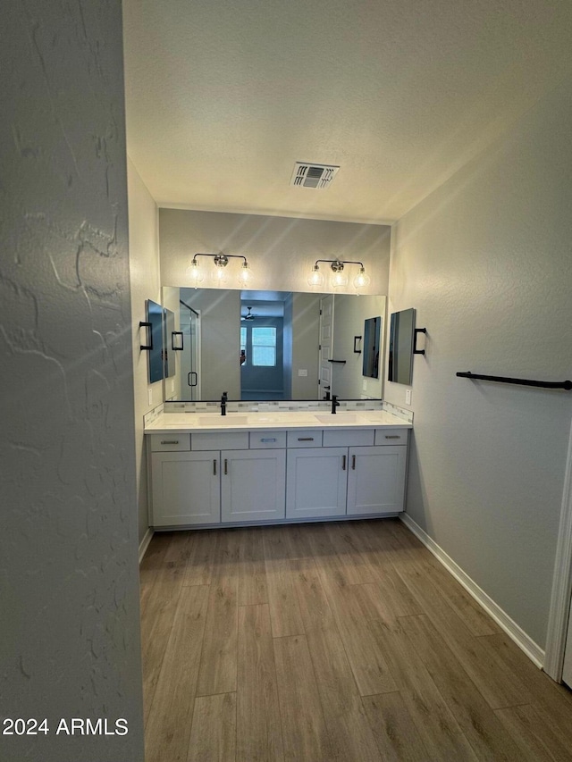 3375 W Verde River Rd, San Tan Valley, AZ 85144 - bathroom with double vanity and wood finished floors