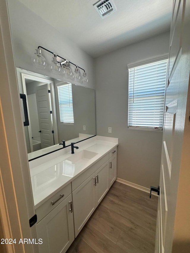 3375 W Verde River Rd, San Tan Valley, AZ 85144 - bathroom featuring vanity and wood finished floors