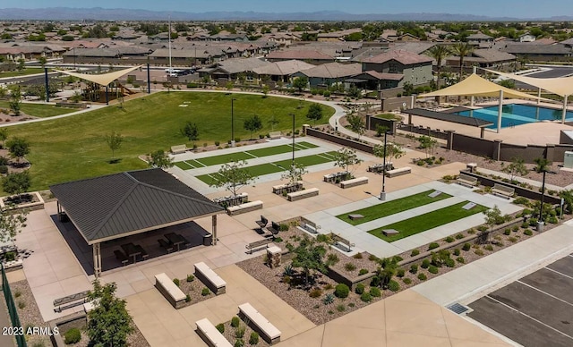 3375 W Verde River Rd, San Tan Valley, AZ 85144 - aerial perspective of suburban area with a pool area
