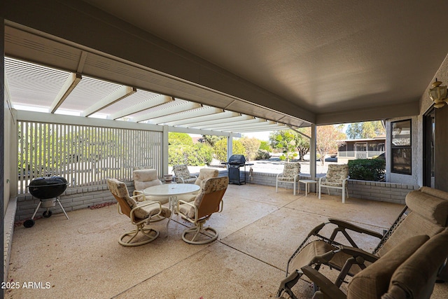 view of patio featuring area for grilling