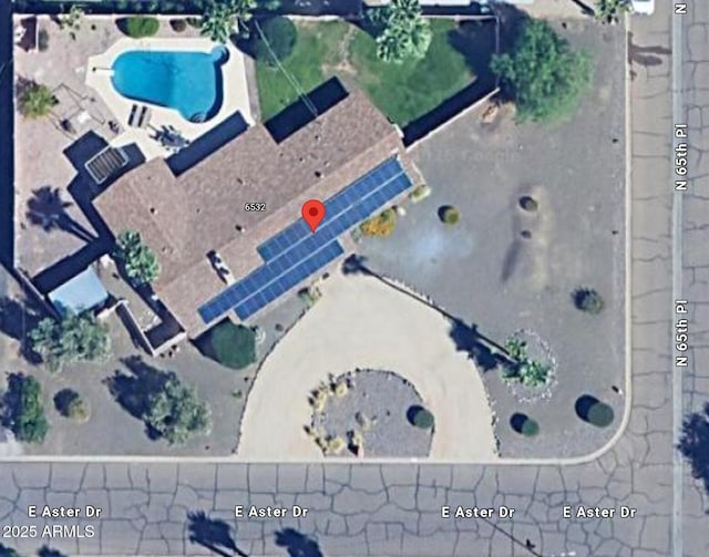 6532 E Aster Dr, Scottsdale, AZ 85254 - aerial view of property's location with a pool area