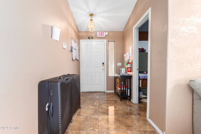 view of tiled foyer