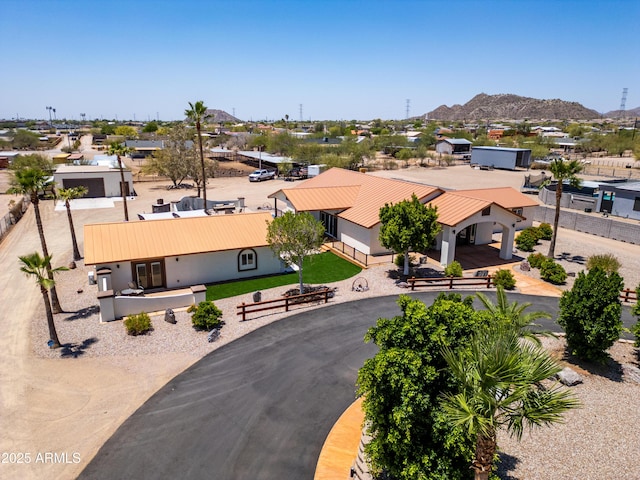920 N 104th St, Mesa, AZ 85207 - aerial view of property and surrounding area featuring a mountainous background